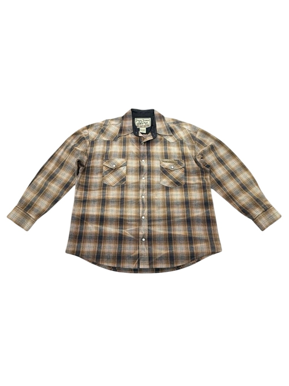 Vintage 2000s Jesse James West Coast Choppers Plaid Western Shirt